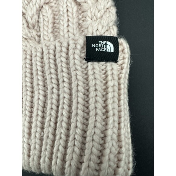The North Face Girls Youth Kids Oh Mega Faux Fur Pom Beanie Hat PINK MOSS New - Picture 3 of 10